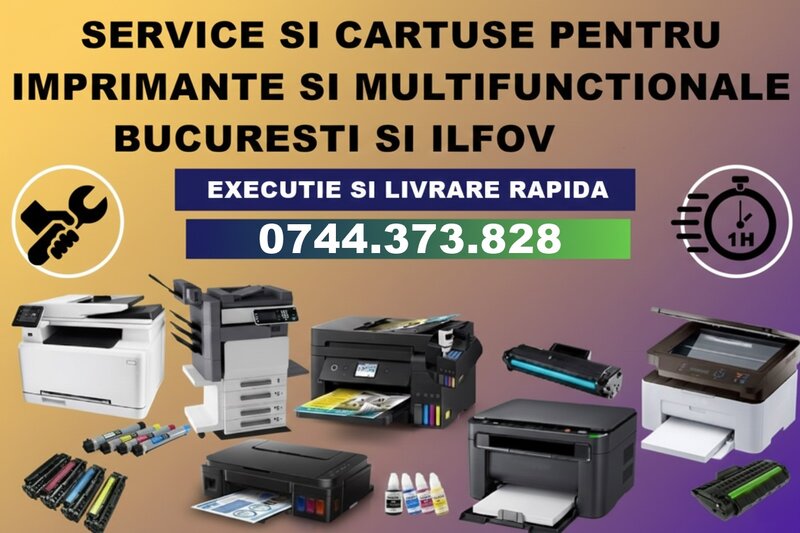 Reparatii / cartuse imprimante Sector 2 Obor Stefan Cel Mare Colentina Tei